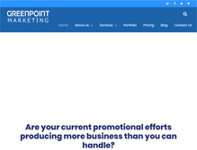 Tablet Screenshot of greenpointmarketing.com